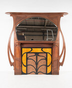 Unique Museum Fireplace Mantel from the Architect G. Serrurier-Bovy made for the exhibition in Paris at the Champ de Mars in 1899