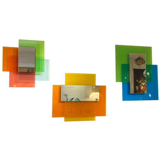 Wall Mirror,  'Colour on colour' series by Johanna Grawunder