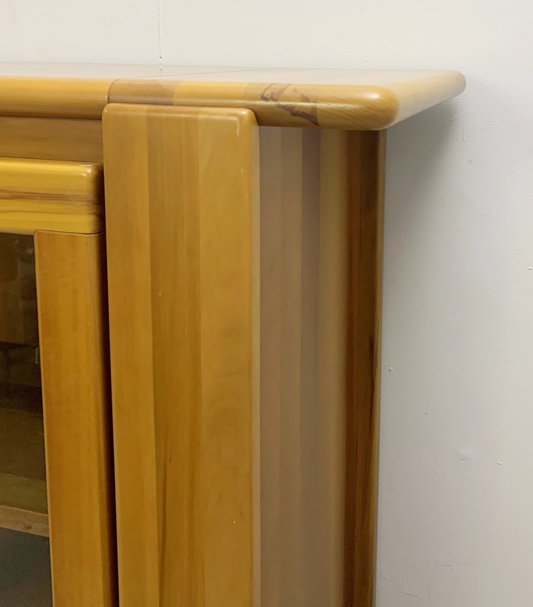  Walnut Display Cabinet by Mario Marenco, Italy, 1970s