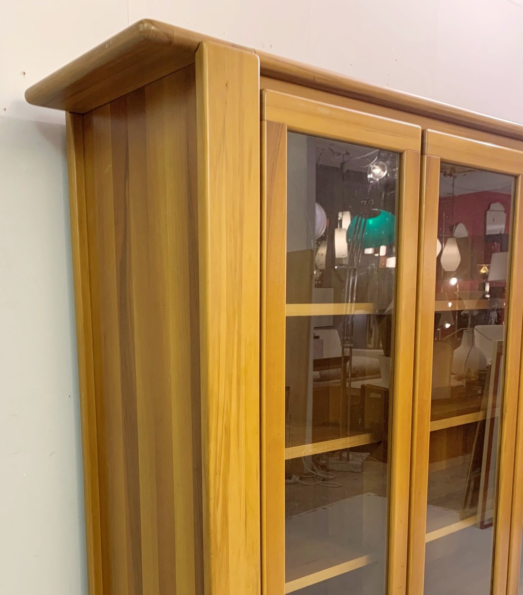  Walnut Display Cabinet by Mario Marenco, Italy, 1970s