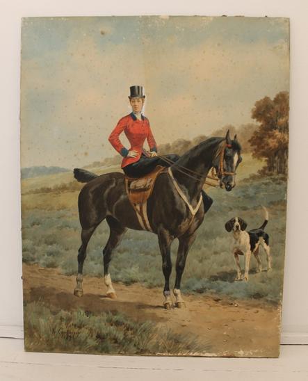 Watercolor and gouache painting by Charles de Condamy - 1893