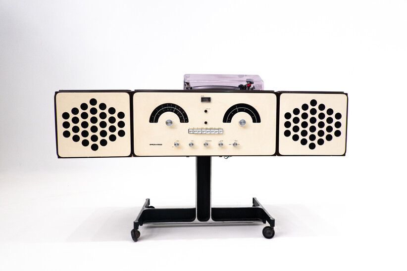 White Record Player Brionvega by Achille & Pier Giacomo Castiglioni, 1960s