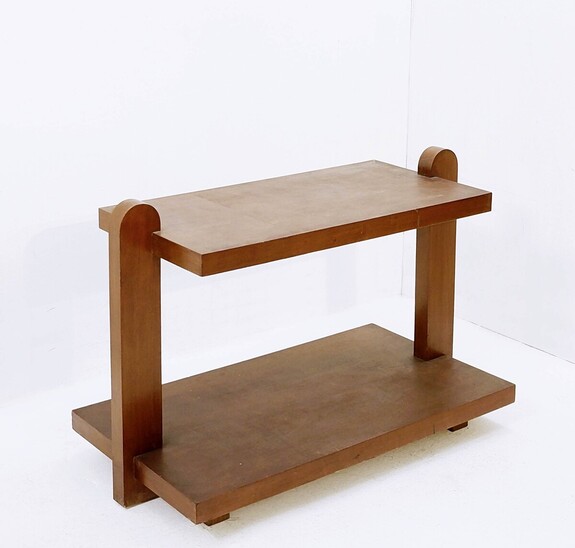 Wooden art deco two stairs coffee table