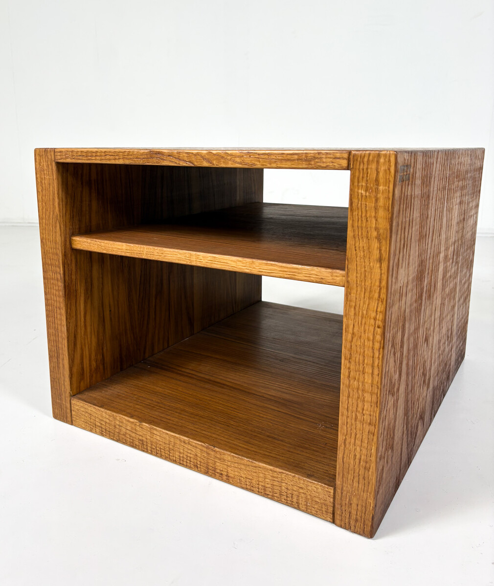 Wooden Side Table by Giuseppe Rivadossi for Officina Rivadossi, 1970s
