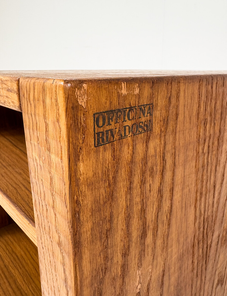 Wooden Side Table by Giuseppe Rivadossi for Officina Rivadossi, 1970s