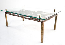 Wrought Iron and Glass Coffee Table, 1960s