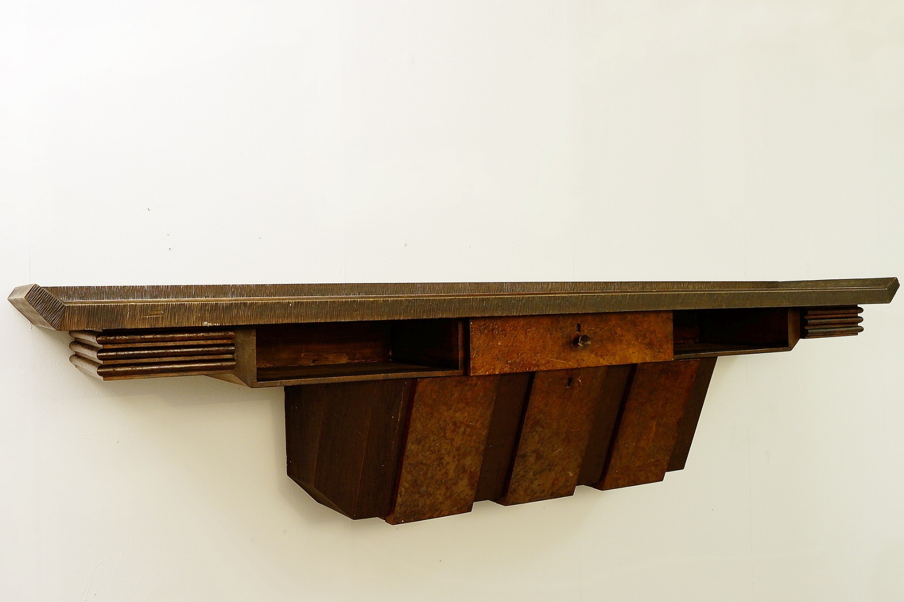 XXL Wood Console By Pier Luigi Colli, Italy - 1950s