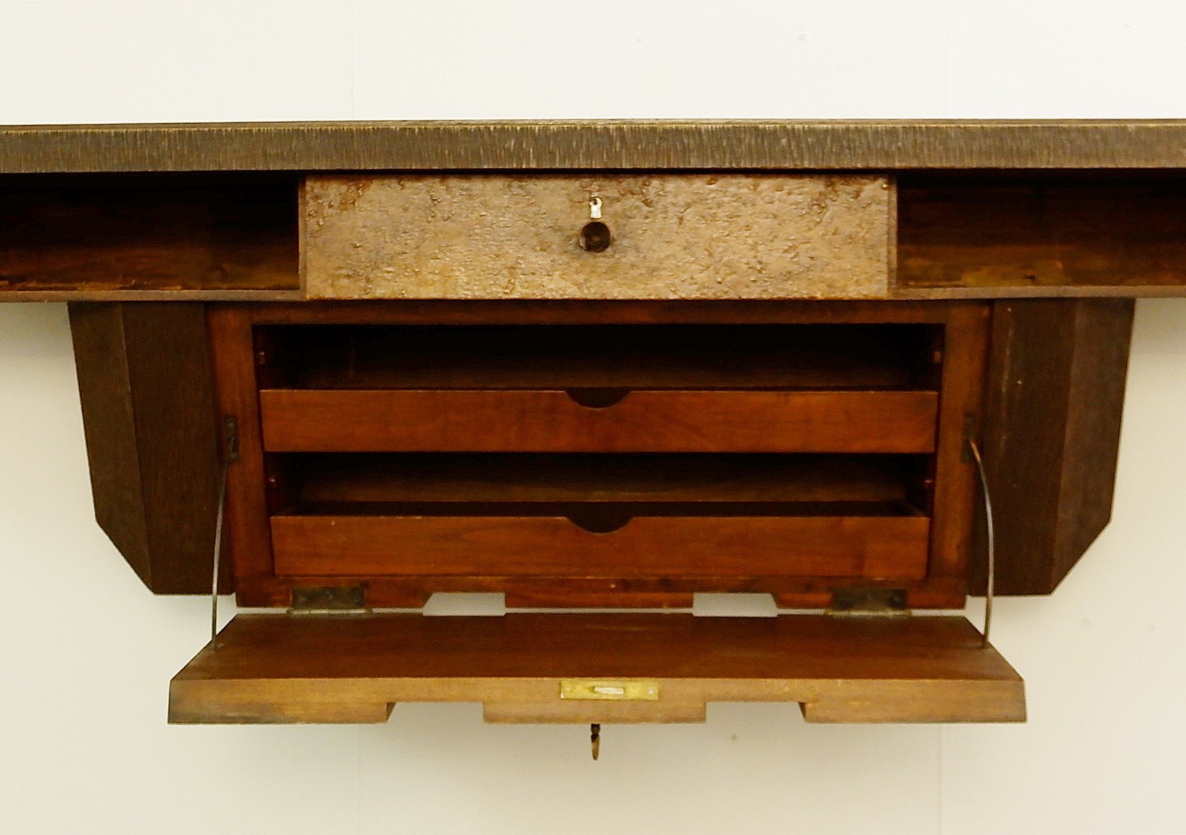 XXL Wood Console By Pier Luigi Colli, Italy - 1950s