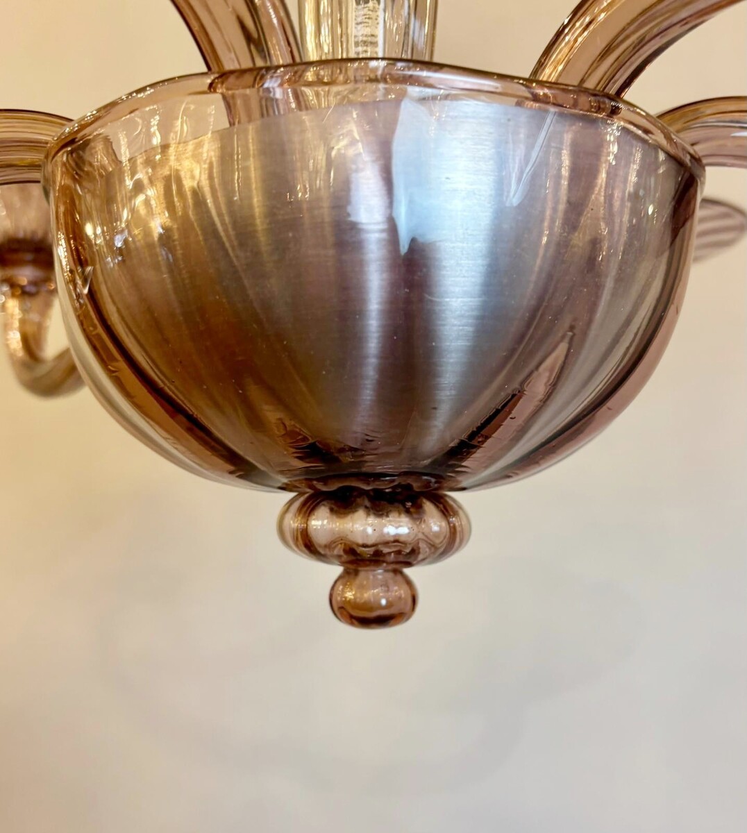 Zecchin Murano chandelier with 6 arms of lights, circa 1940