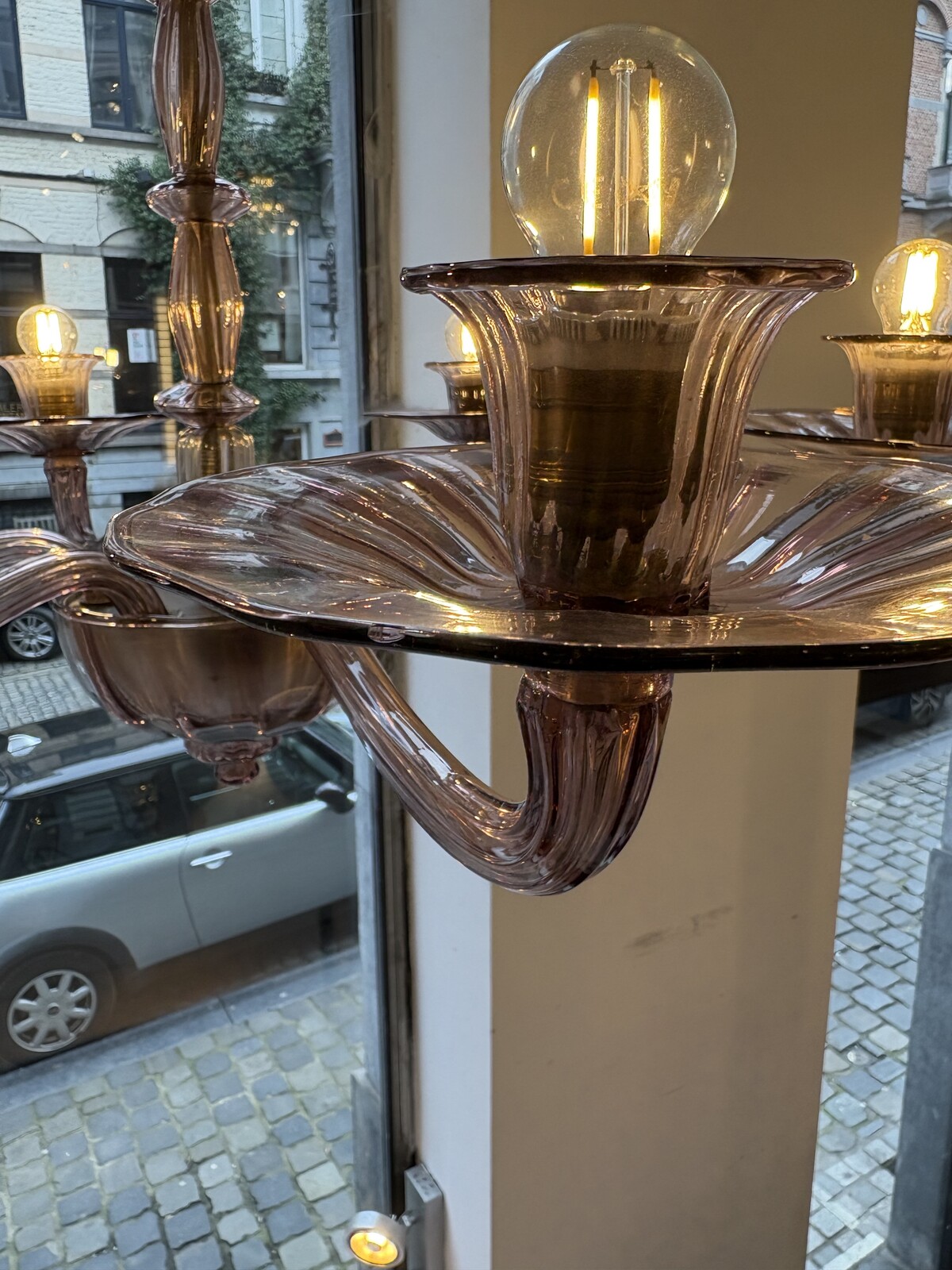 Zecchin Murano chandelier with 6 arms of lights, circa 1940