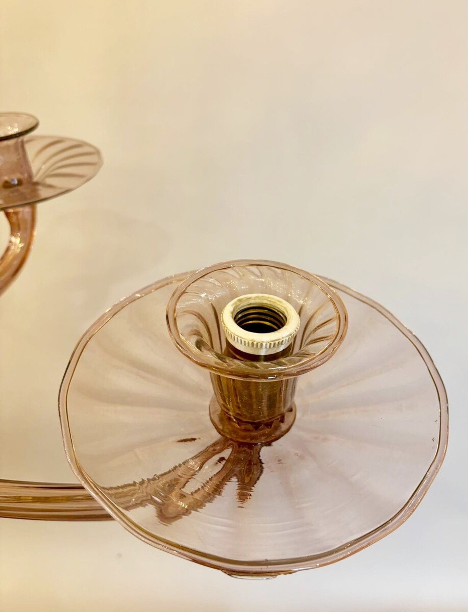 Zecchin Murano chandelier with 6 arms of lights, circa 1980