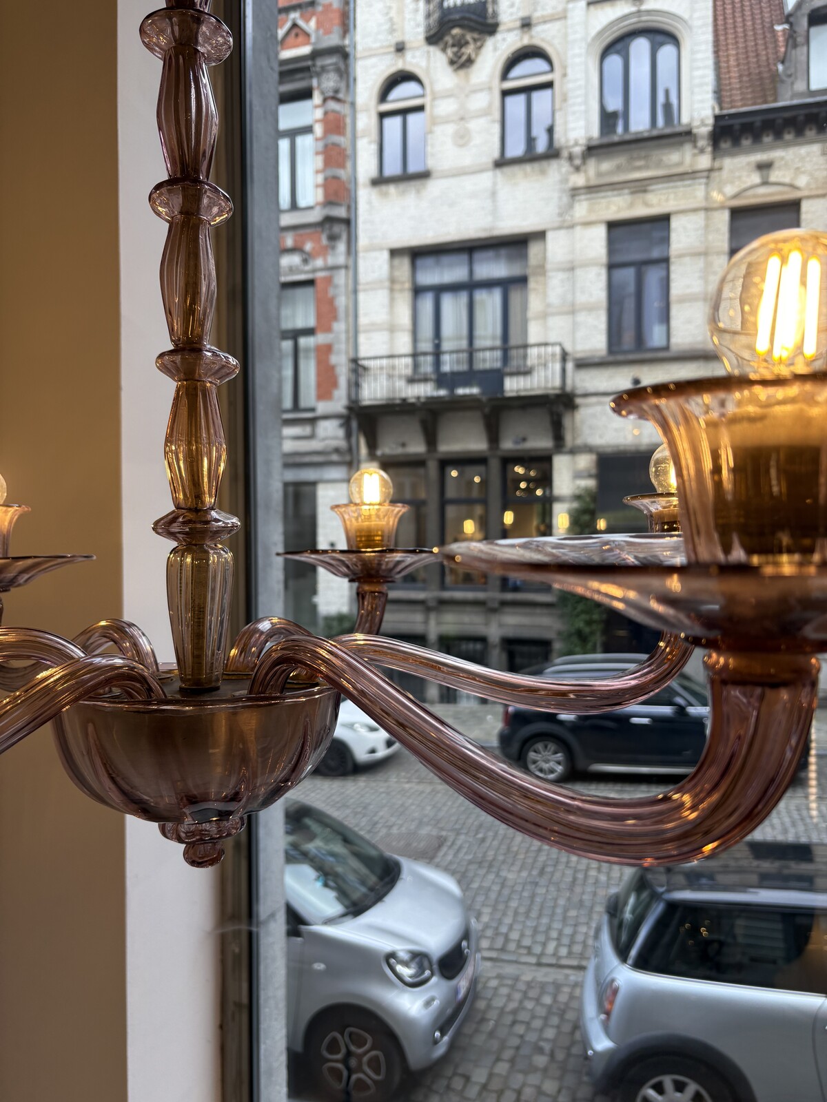 Zecchin Murano chandelier with 6 arms of lights, circa 1980